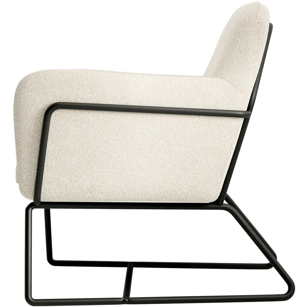 Charles Armchair - Cream, Boucle