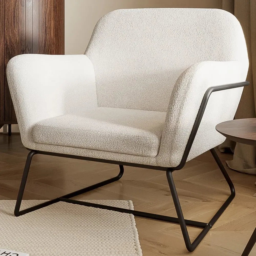 Charles Armchair - Cream, Boucle image