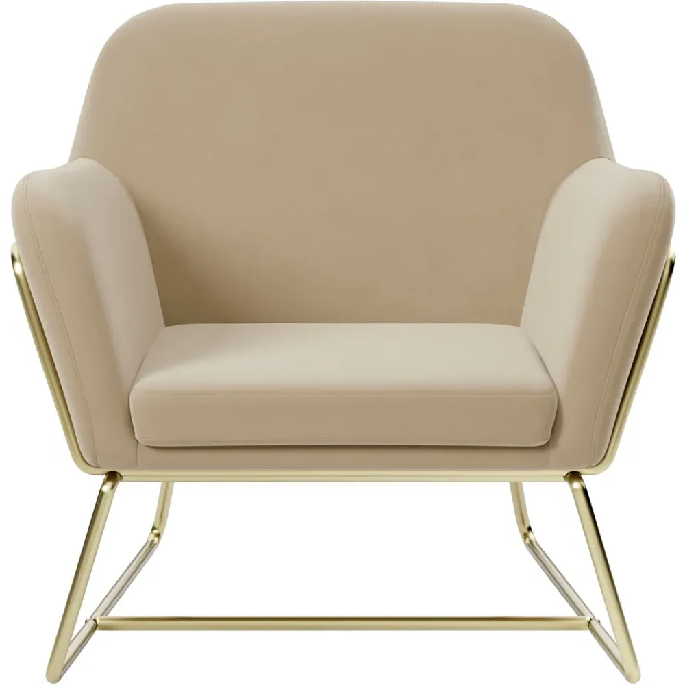 Charles Armchair - Cream, Velvet