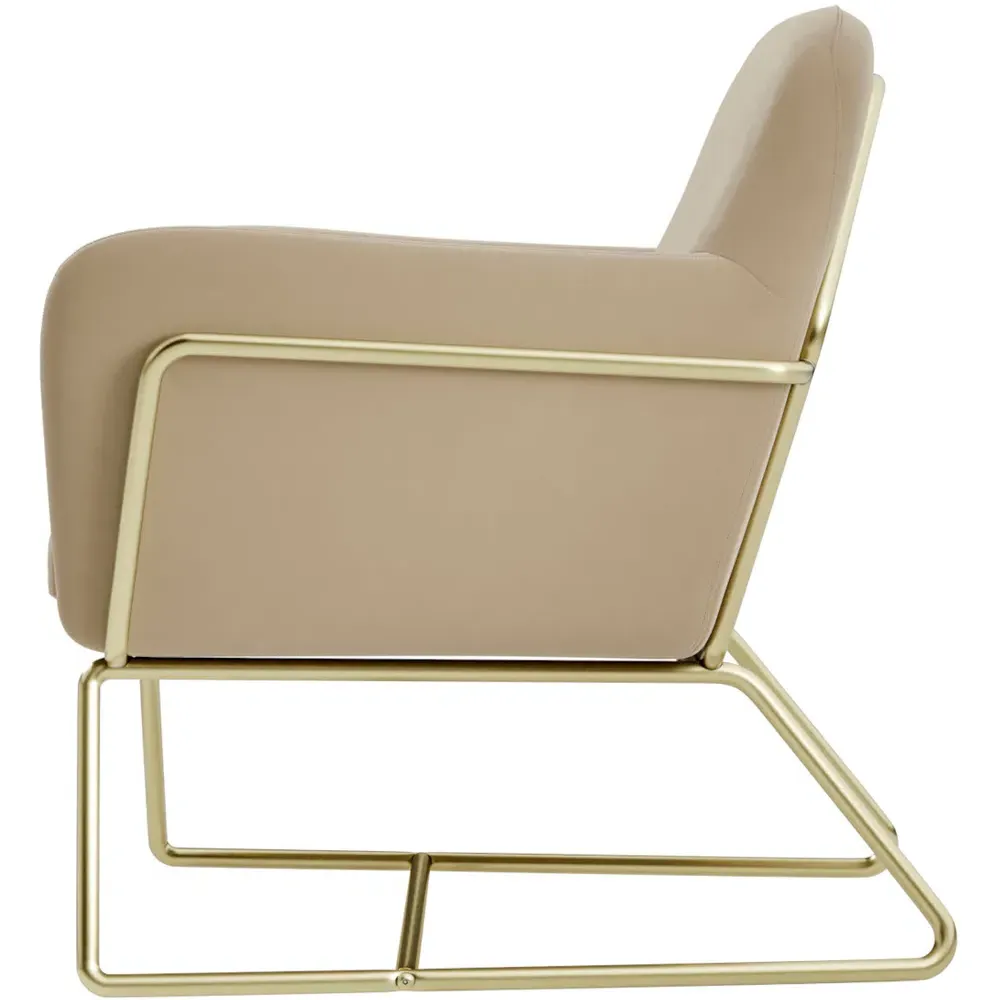 Charles Armchair - Cream, Velvet