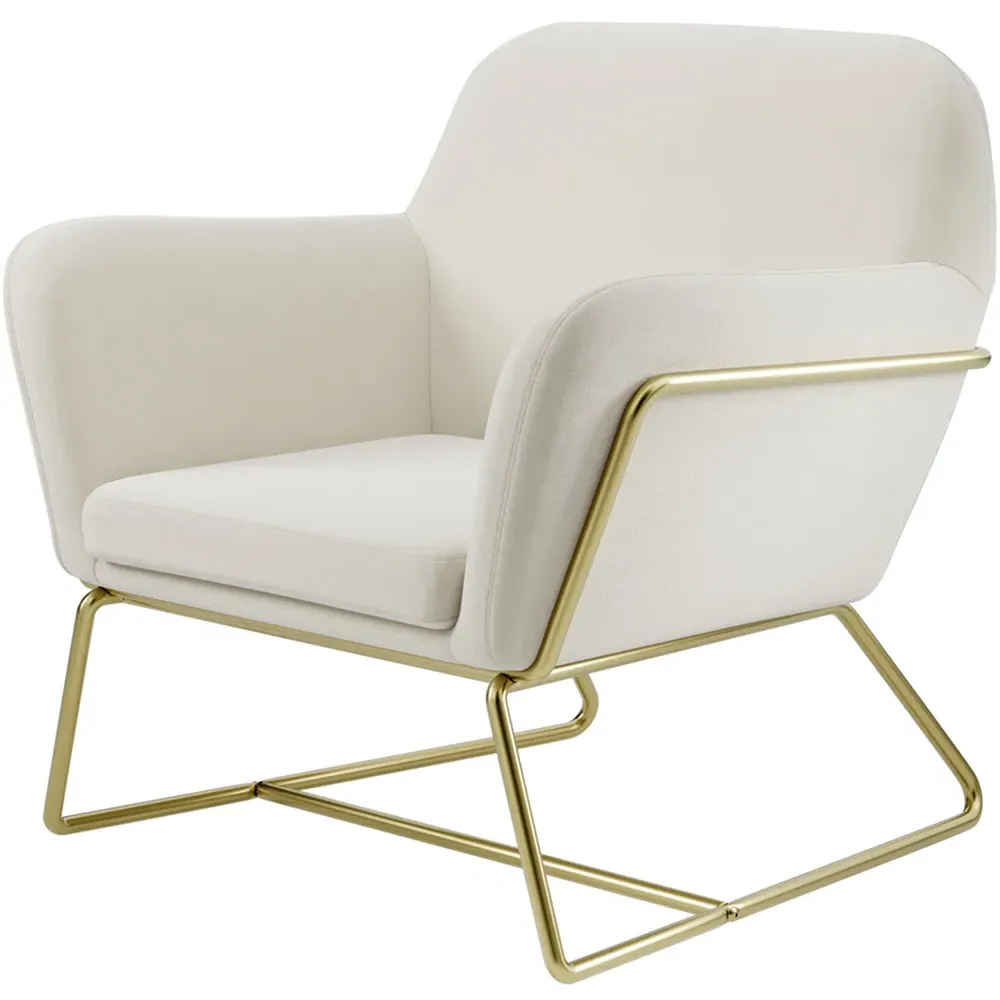 Charles Armchair - Cream, Velvet