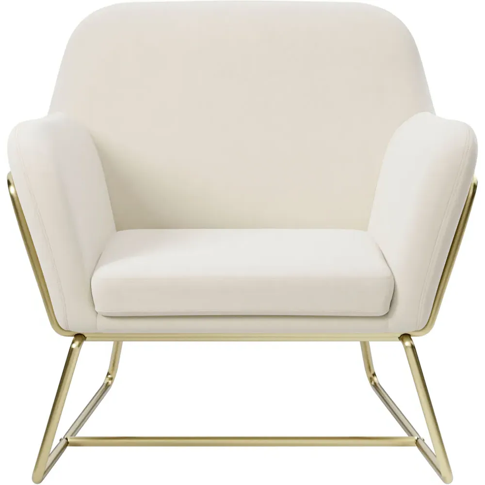 Charles Armchair - Cream, Velvet