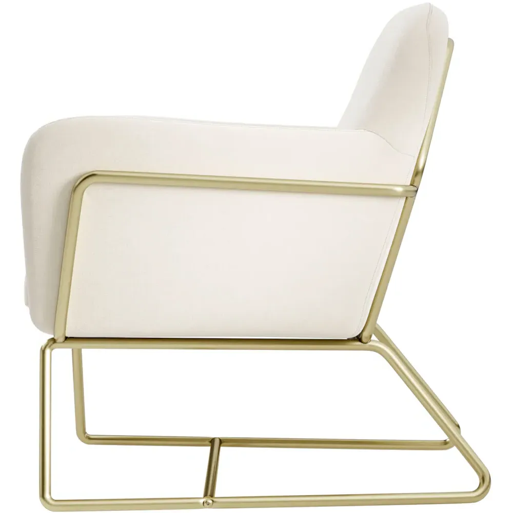 Charles Armchair - Cream, Velvet