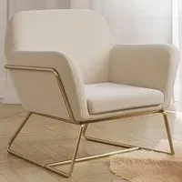 Charles Armchair - Cream, Velvet