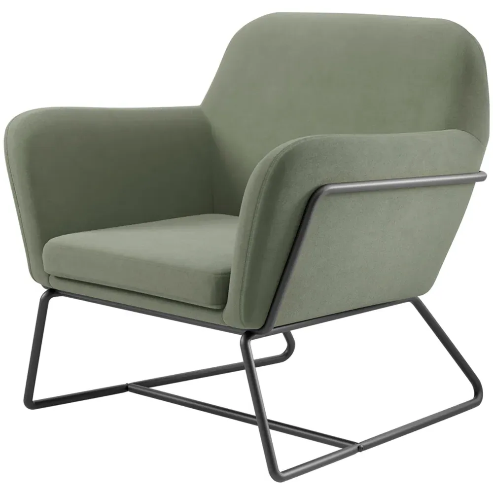 Charles Armchair - Green, Velvet