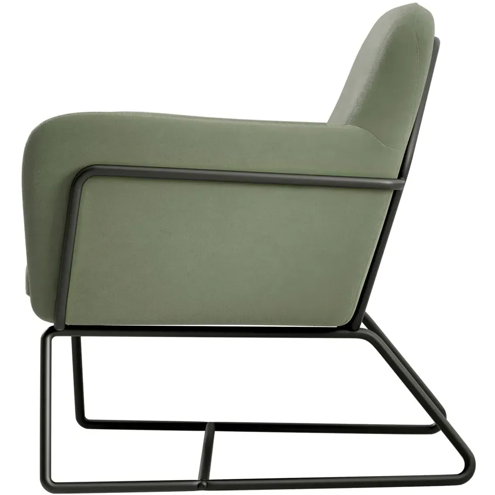 Charles Armchair - Green, Velvet