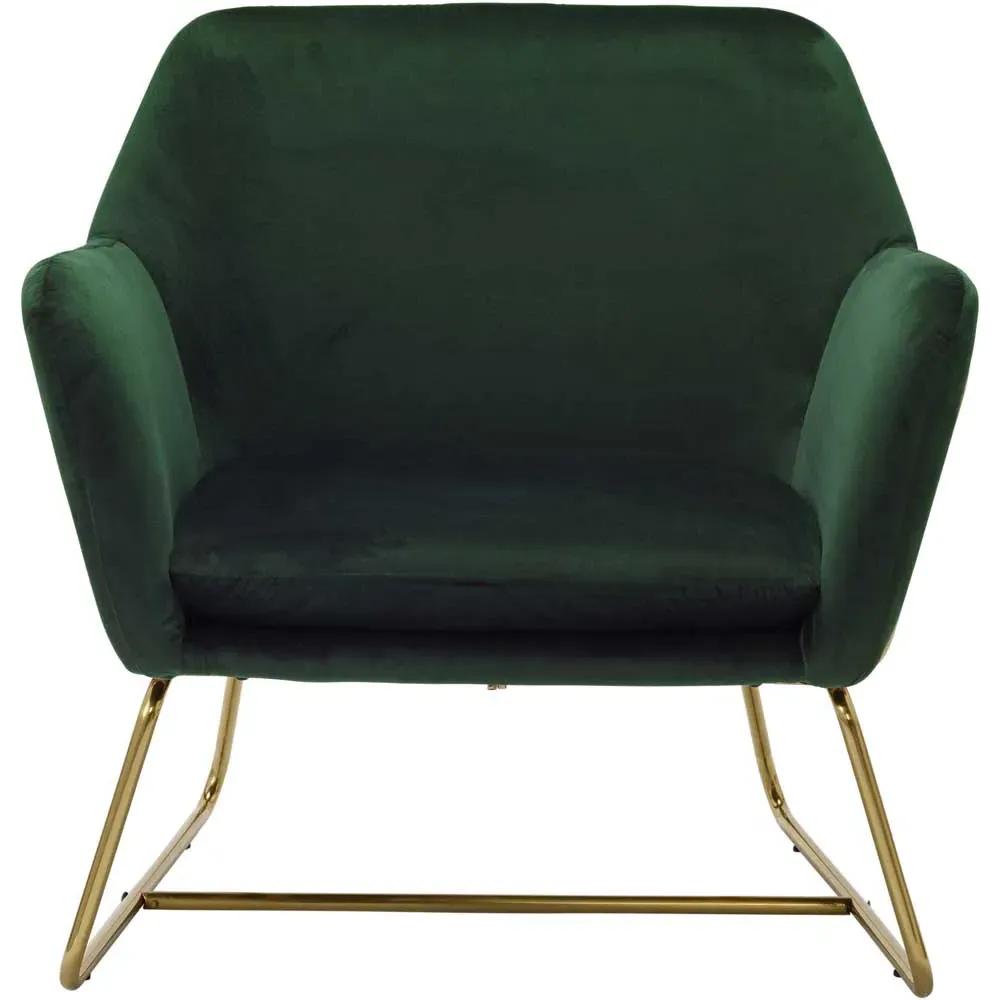 Charles Armchair - Green, Velvet