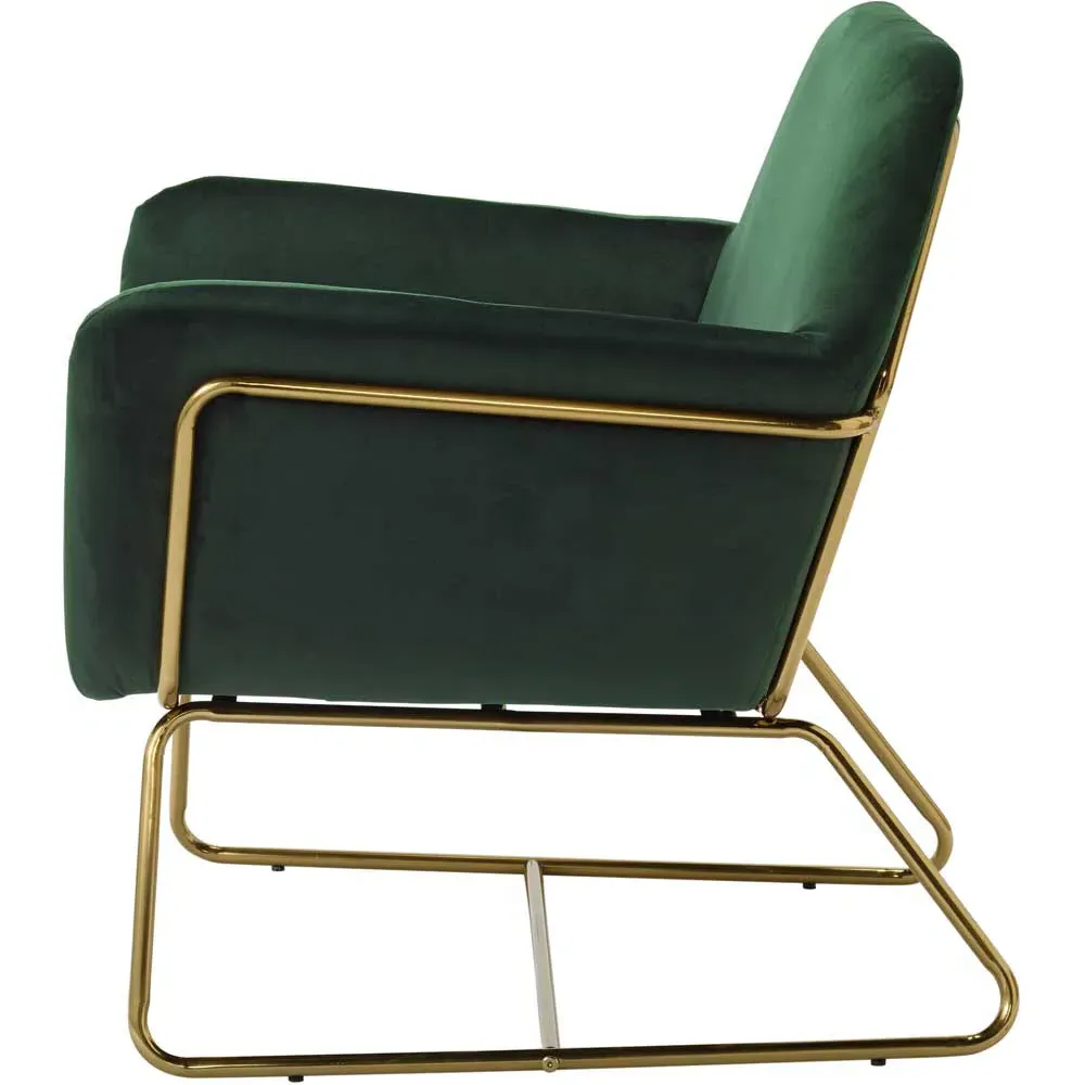 Charles Armchair - Green, Velvet