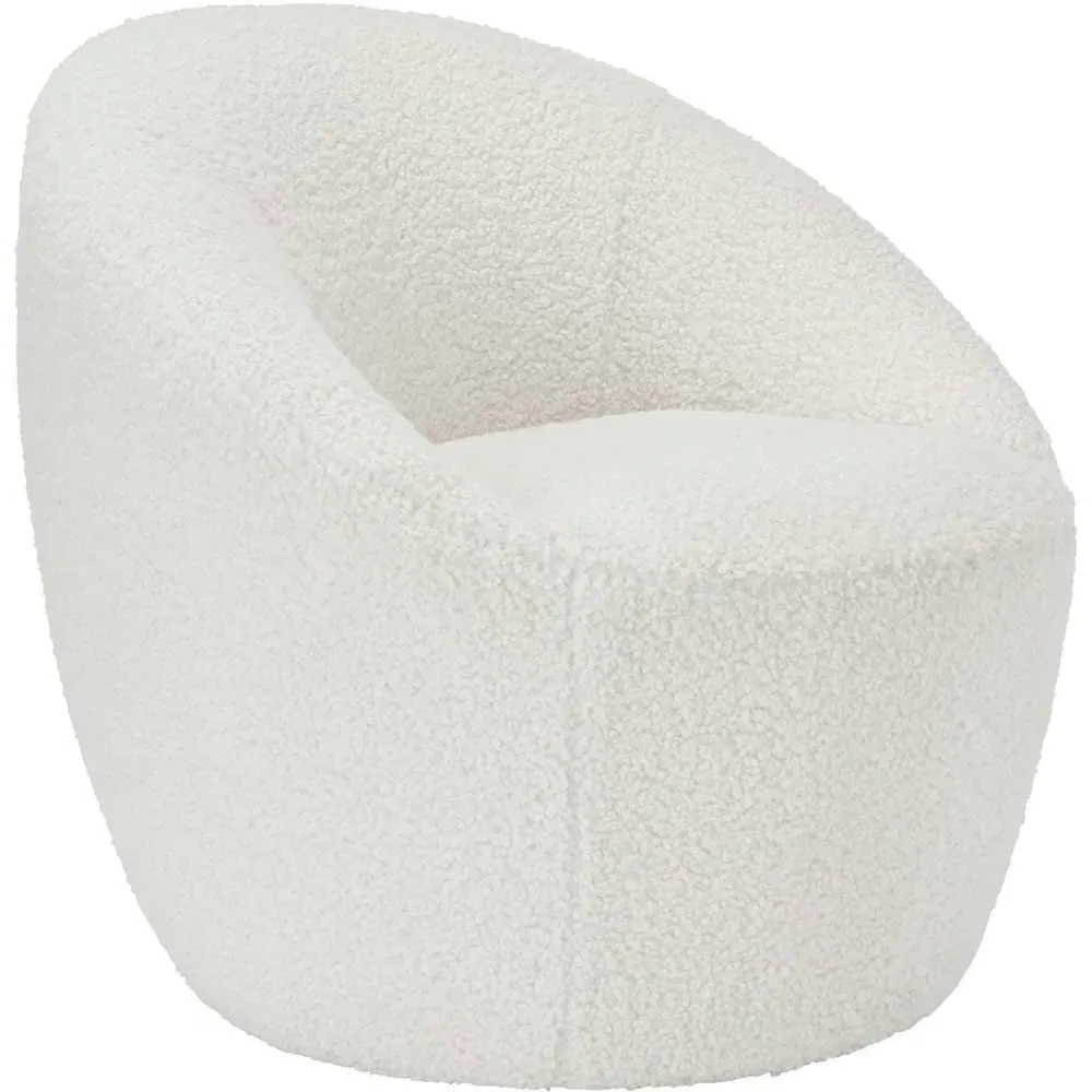Cocoon Chair - Cream, Boucle Fabric