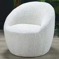 Cocoon Chair - Cream, Boucle Fabric
