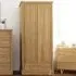 Devon 2 Door Wardrobe with Drawer - Brown, Oak Effect