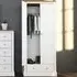 Devon 2 Door Wardrobe with Drawer - White