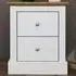 Devon 2 Drawer Bedside Cabinet - White