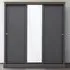 Devon 3-Door Sliding Wardrobe - Grey, Charcoal