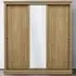 Devon 3-Door Sliding Wardrobe with Mirror - Brown, Oak Effect