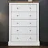 Devon 5 Drawer Chest of Drawers - White