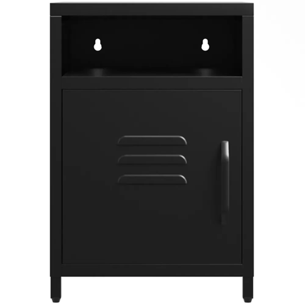 Dillon Single Door Bedside Cabinet - Black