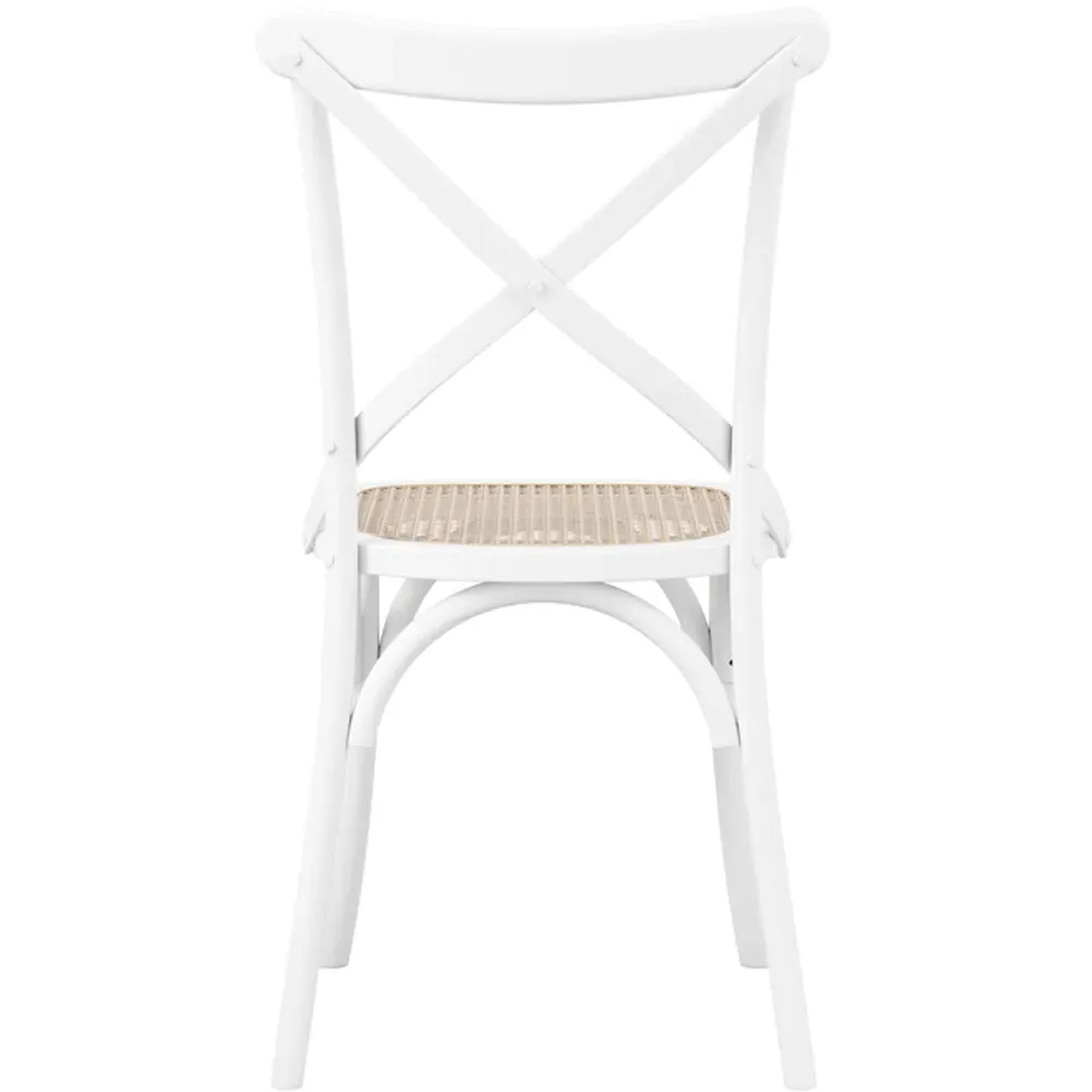 Fitzroy Set of 2 Dining Chairs - White, Cane
