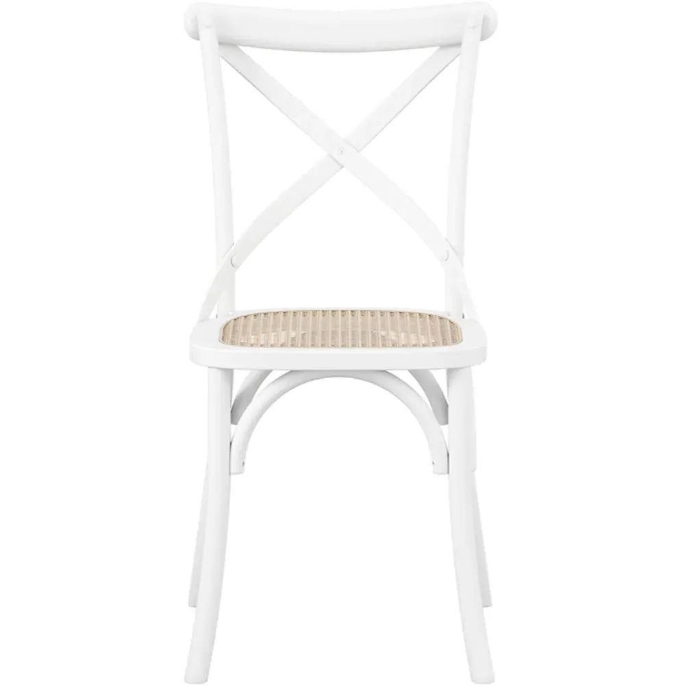 Fitzroy Set of 2 Dining Chairs - White, Cane