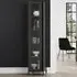 Frank Single Door Glass Display Cabinet - Black