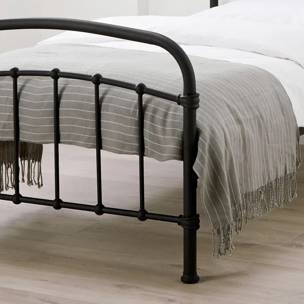 Halston 3.0 Single Bed Frame - Black, Metal