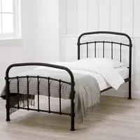 Halston 3.0 Single Bed Frame - Black, Metal