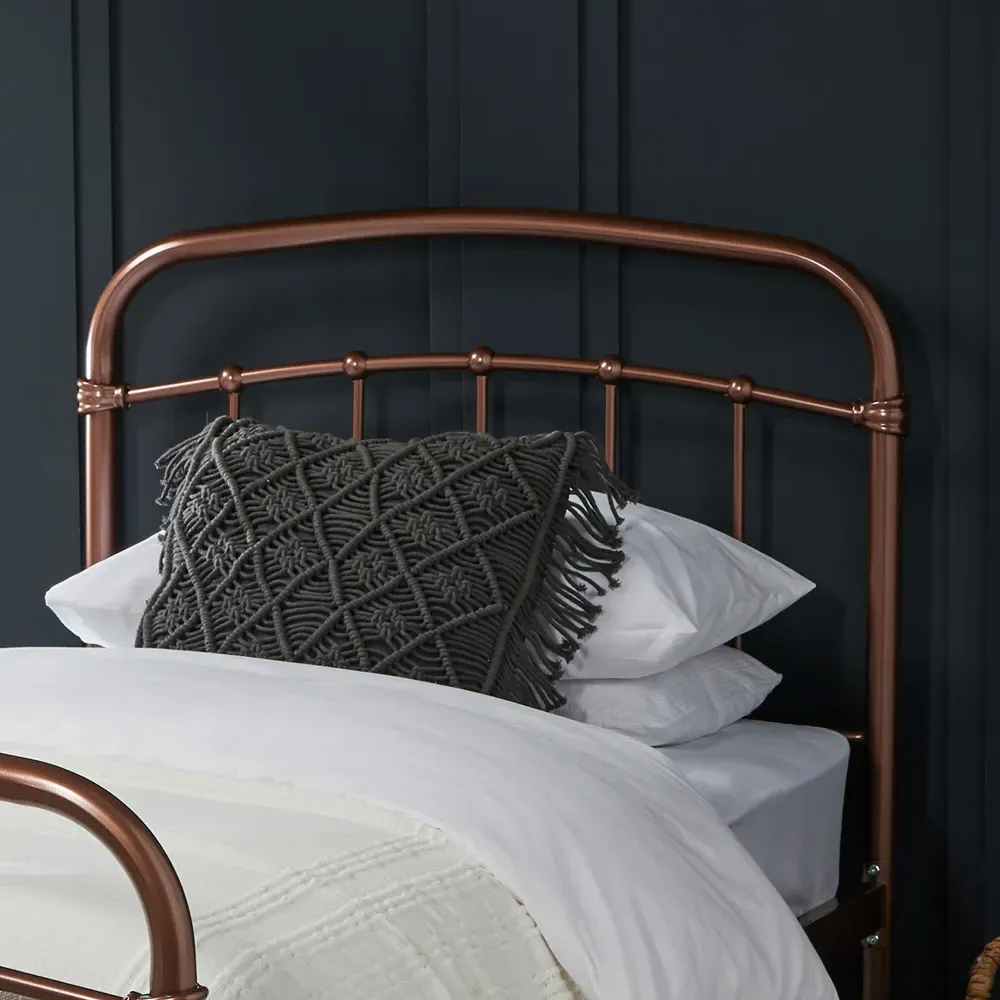 Halston 3.0 Single Bed Frame - Copper, Metal