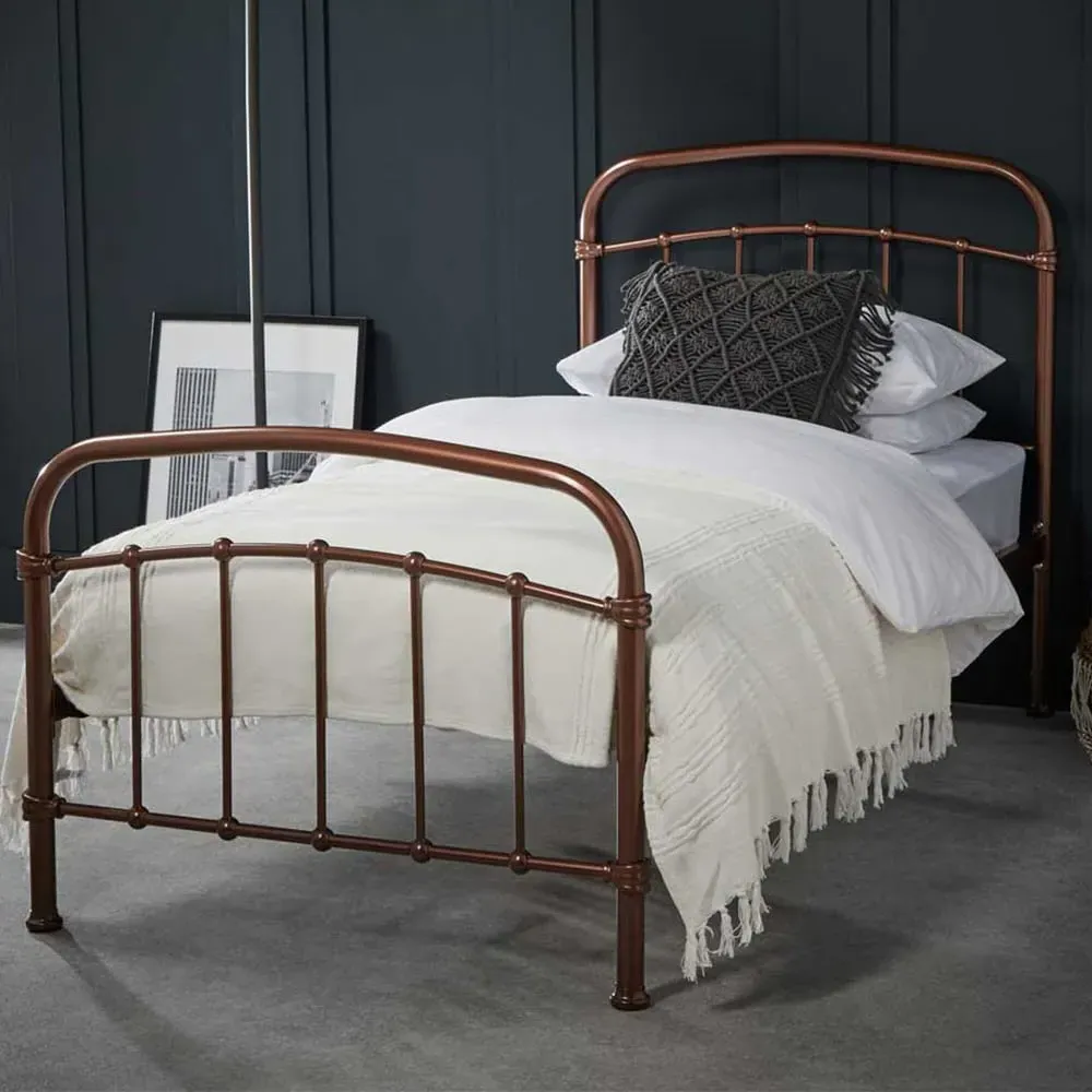 Halston 3.0 Single Bed Frame - Copper, Metal
