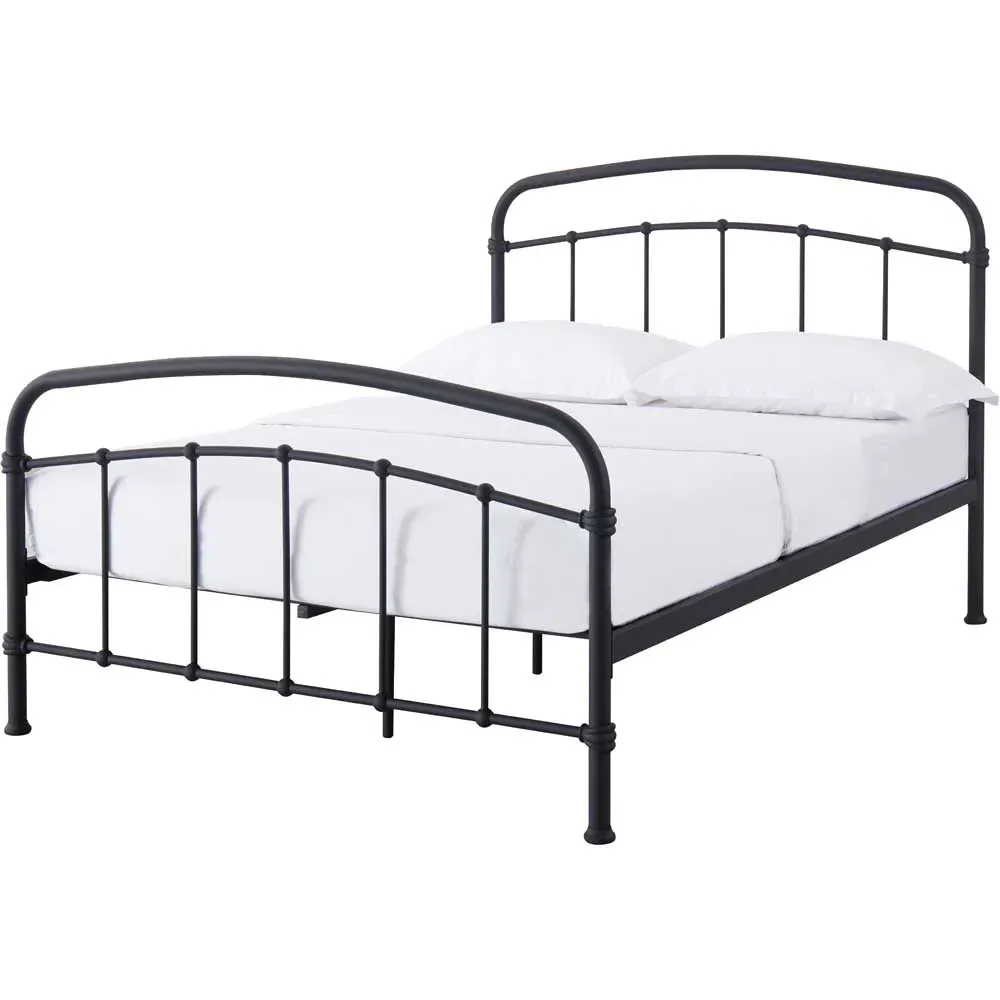 Halston 5.0 King Size Metal Bed Frame - Black