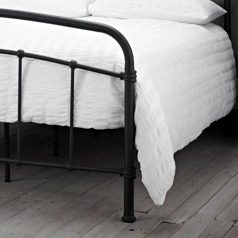 Halston Double Bed Frame - Black, Metal