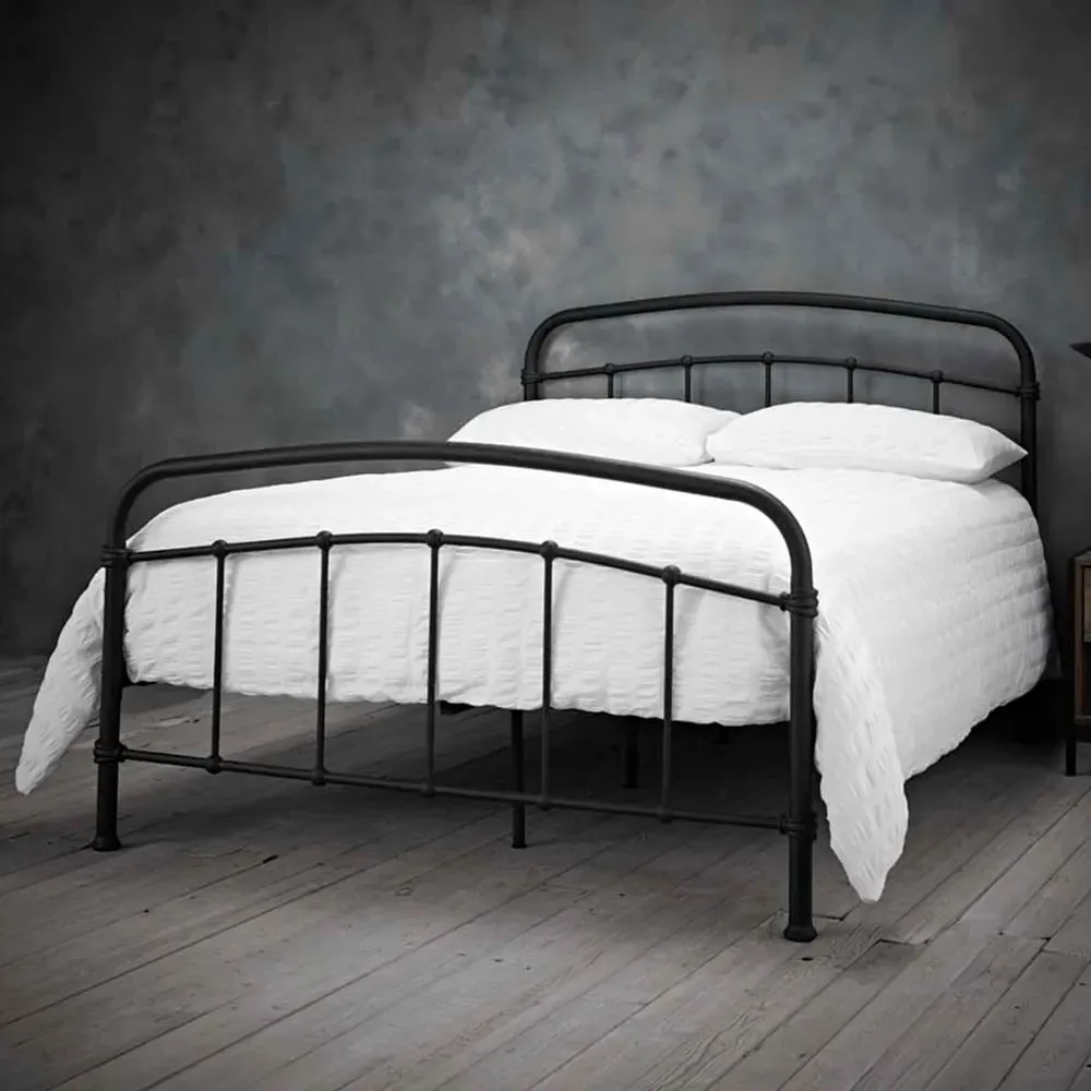 Halston Double Bed Frame - Black, Metal image