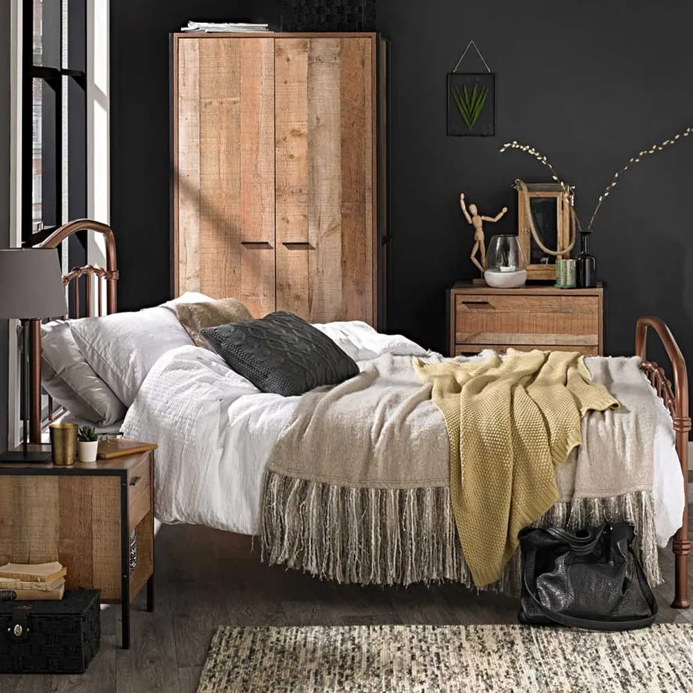 Halston Double Bed Frame - Copper, Metal