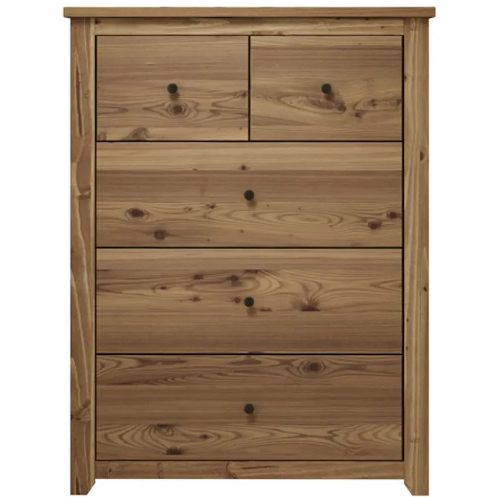 Havana 5 Drawer Chest of Drawers - Brown, Pine