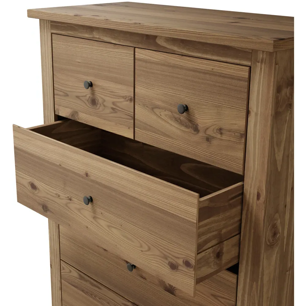 Havana 5 Drawer Chest of Drawers - Brown, Pine