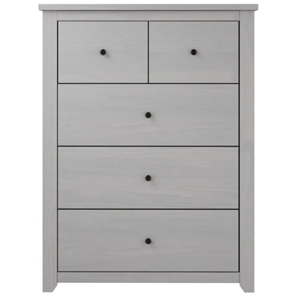Havana 5 Drawer Chest of Drawers - Grey