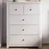 Havana 5 Drawer Chest of Drawers - White