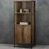 Hoxton 2 Door Bookcase Display Cabinet - Brown