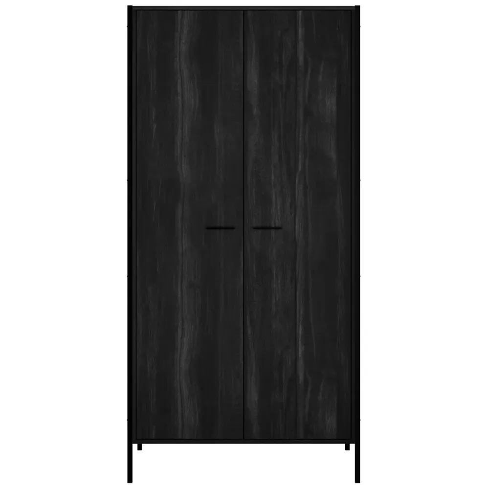 Hoxton 2 Door Wardrobe - Black