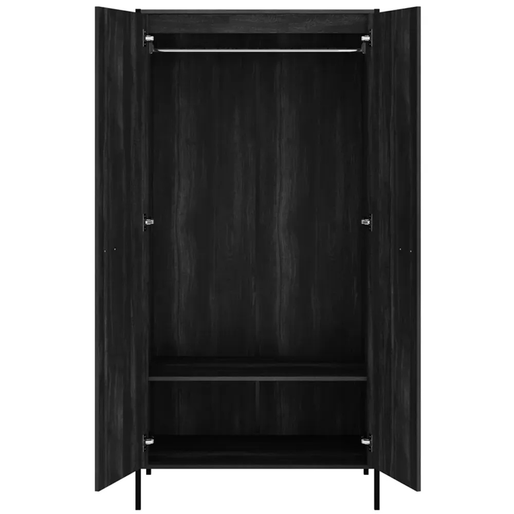 Hoxton 2 Door Wardrobe - Black