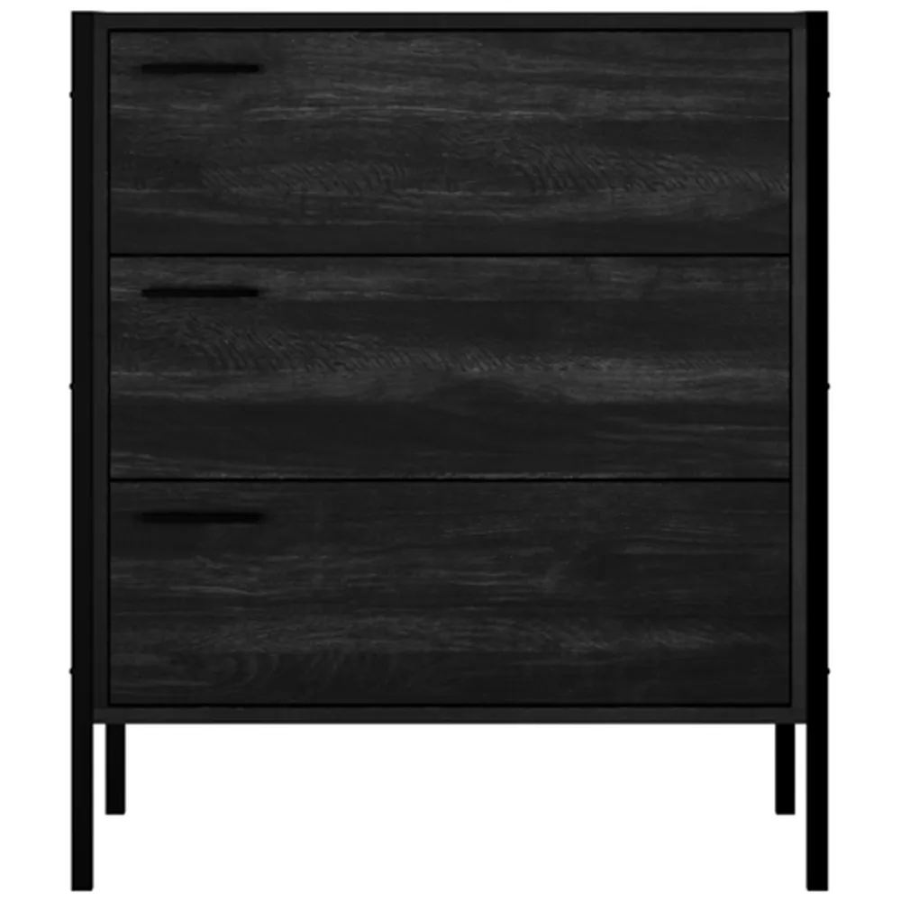 Hoxton 3 Drawer Chest of Drawers - Black