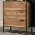 Hoxton 3 Drawer Chest of Drawers - Brown, Oak Effect