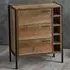 Hoxton 3 Drawer Wine Cabinet with Storage - Brown