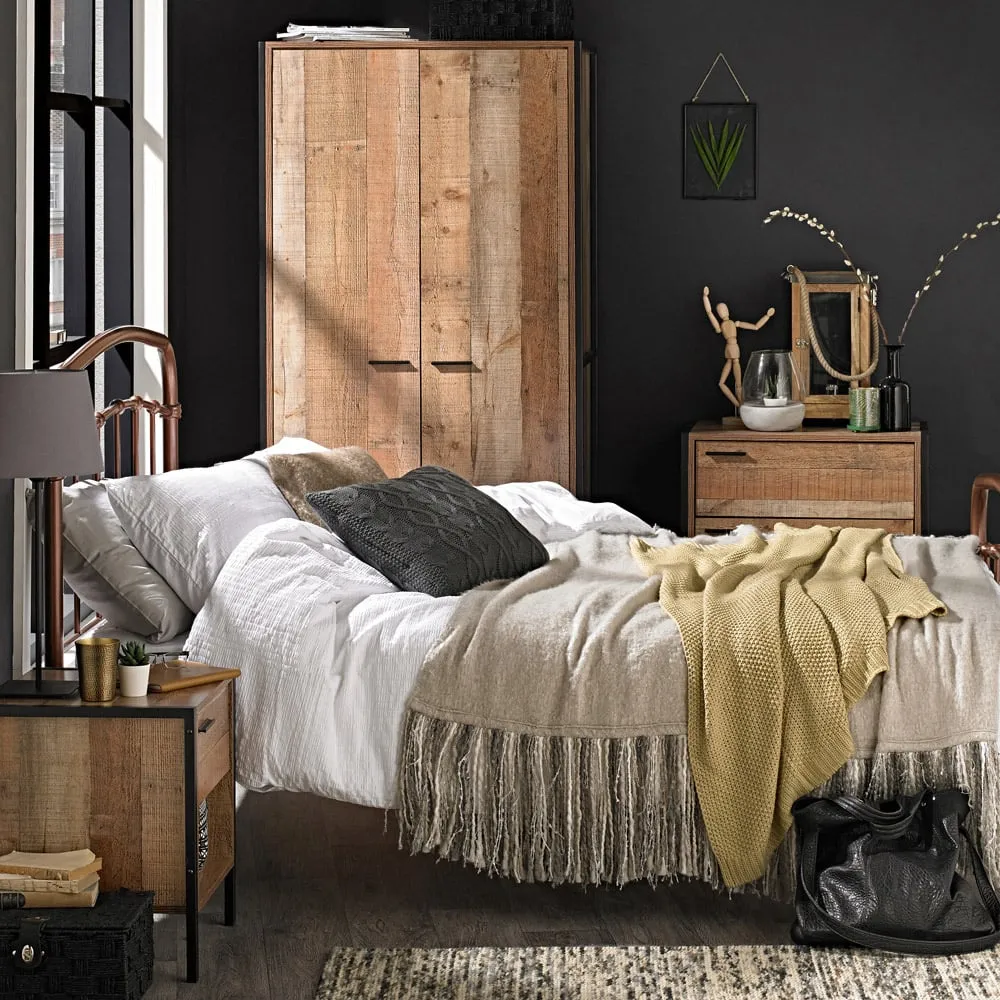 Hoxton 3 Piece Bedroom Furniture Set - Brown, Oak Effect image