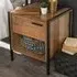 Hoxton Bedside Table with Drawer - Brown, Oak Effect