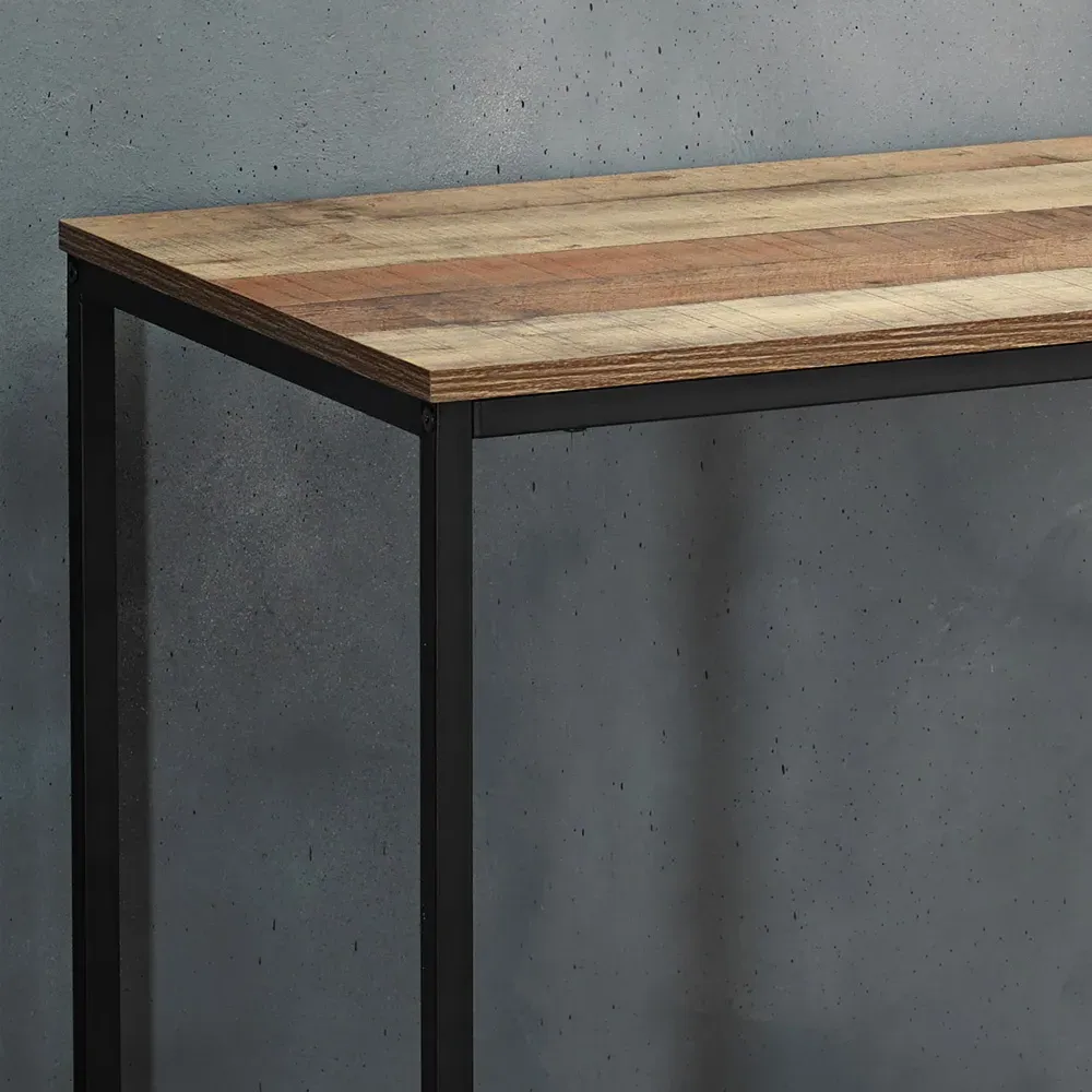 Hoxton Wood Effect Desk with Storage - Brown