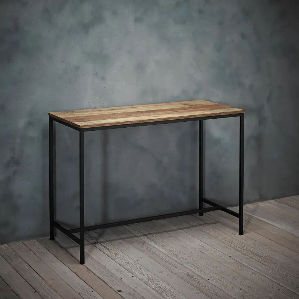 Hoxton Wood Effect Desk with Storage - Brown