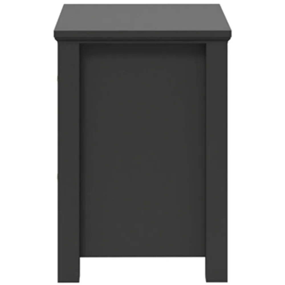 Ives 2 Drawer Bedside Cabinet - Black