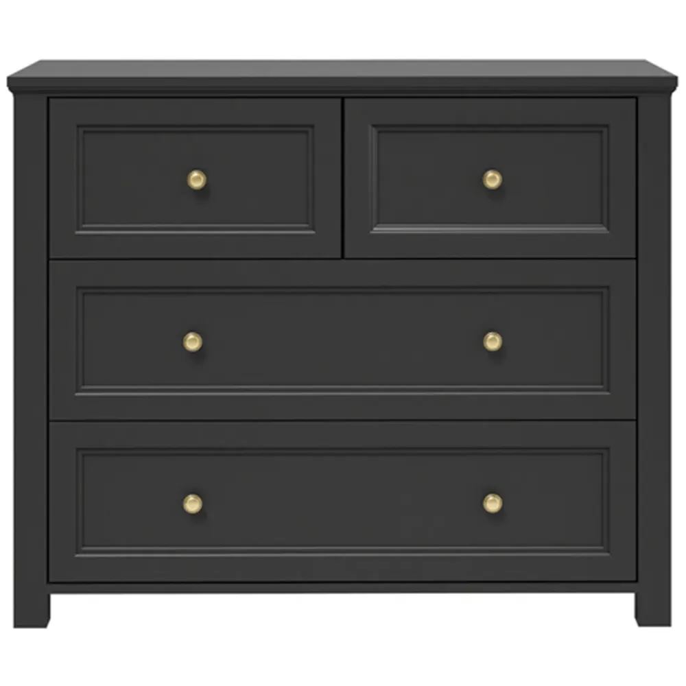 Ives 4 Drawer Chest of Drawers - Black
