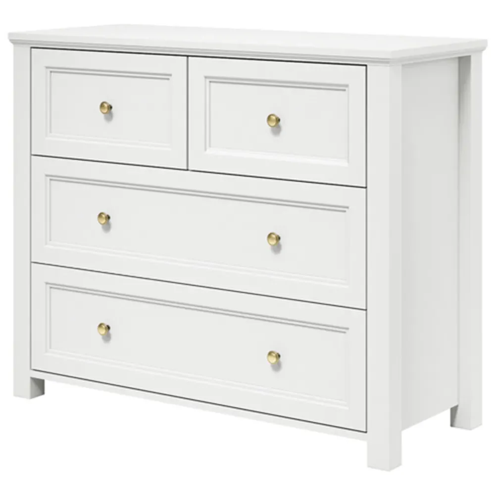 Ives 4 Drawer Chest of Drawers - White