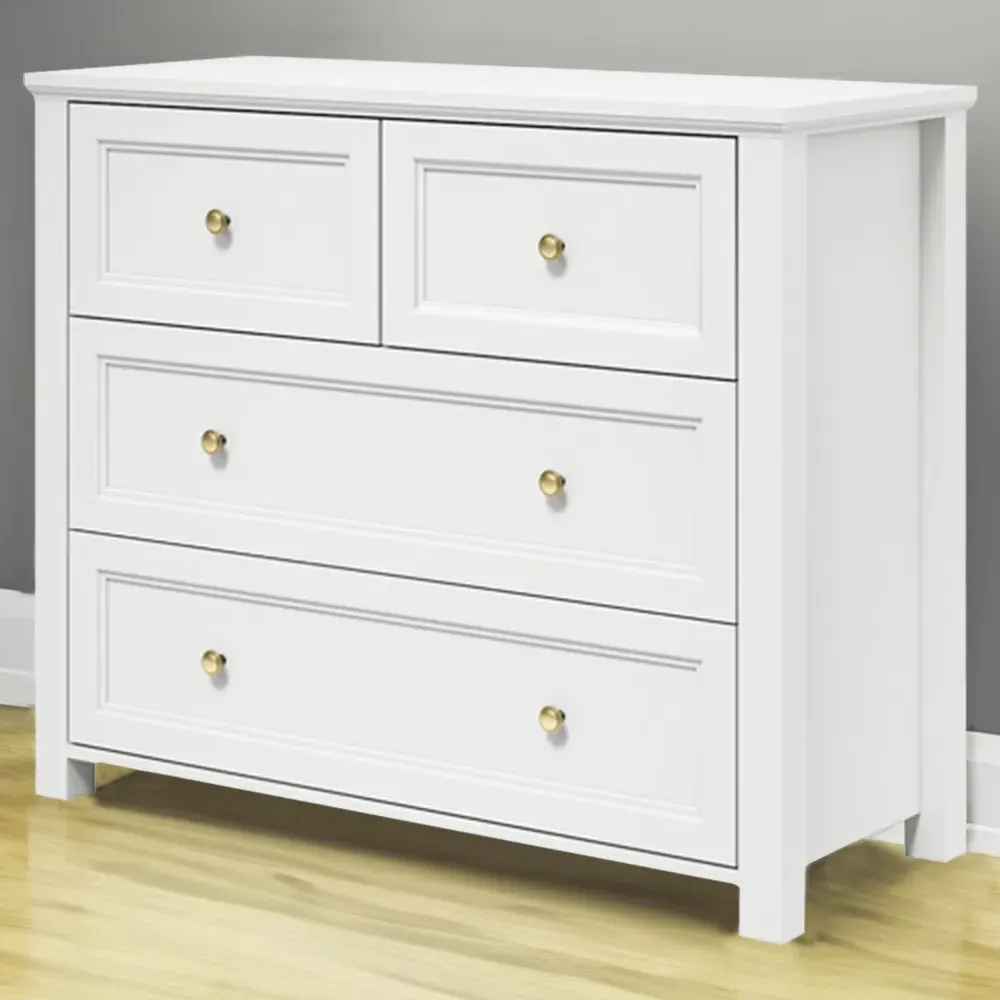 Ives 4 Drawer Chest of Drawers - White